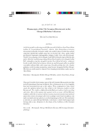 Manuscripts of the Old Javanese Baratayuda in the Merapi-Merbabu Collection