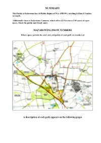 Syderstone Footpath Numbers