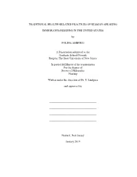 Traditional Health-Related Practices of Russian-Speaking