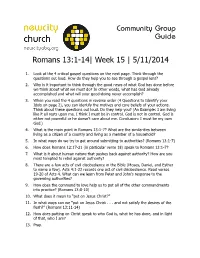 15 Week Romans Community Group Guide Copy.Pages
