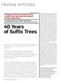 40 Years of Suffix Trees