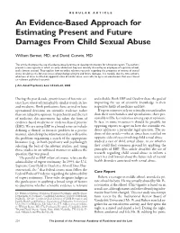 An Evidence-Based Approach for Estimating Present and Future Damages from Child Sexual Abuse