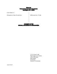 NAB Comments Re: Main Studio Rule