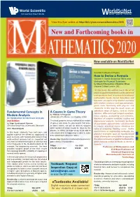 New and Forthcoming Books in 2020 Now Available on Worldscinet