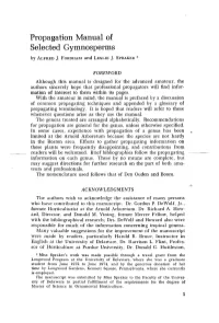 Propagation Manual of Selected Gymnosperms by ALFRED J