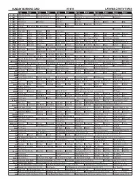 Sunday Morning Grid 8/16/15 Latimes.Com/Tv Times