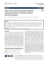 Types of Nuclear Localization Signals and Mechanisms of Protein Import