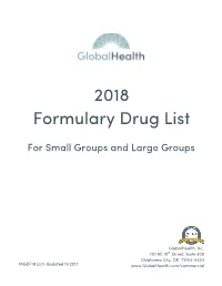 2018 Formulary Drug List