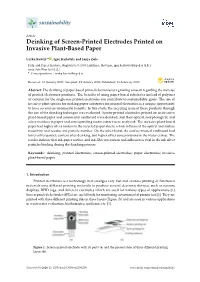Deinking of Screen-Printed Electrodes Printed on Invasive Plant-Based Paper