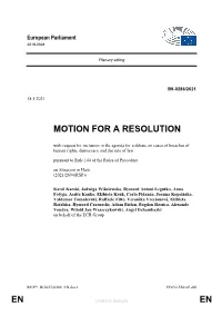 En En Motion for a Resolution