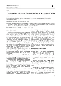 Typification and Specific Status of Senecio Lagotis W. W. Sm