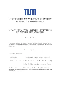 Algorithm for Brune's Synthesis of Multiport Circuits