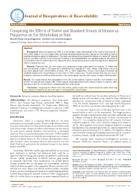 Comparing the Effects of Native and Standard Strains of Monascus