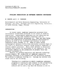 Fouling Prediction in Reverse Osmosis Processes 3