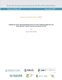 Growth and Transformation in Off-Farm Segments of the Maize Value Chain in Shan State