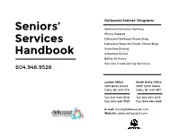 Seniors' Services Handbook