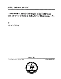 Assessment of Arctic Grayling in Selected Streams and a Survey of Salmon Lake, Seward Peninsula, 1994