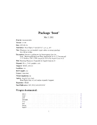 Package 'Boot'