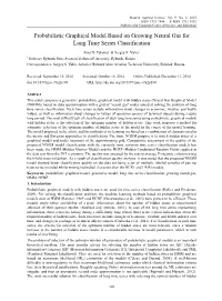 Probabilistic Graphical Model Based on Growing Neural Gas for Long Time Series Classification
