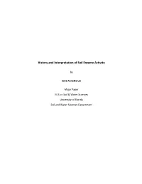 History and Interpretation of Soil Enzyme Activity