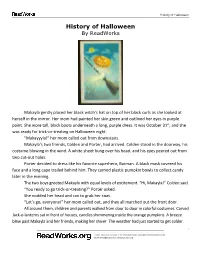 History of Halloween