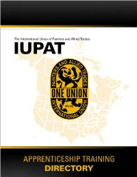 IUPAT Apprenticeship Training Directory