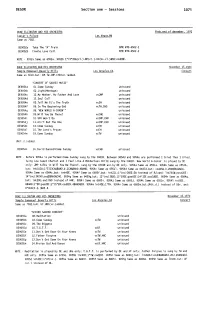 Section One - Sessions 1075