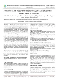 Semantic Based Document Clustering Using Lexical Chains