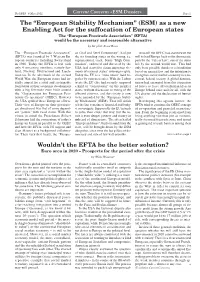 The “European Stability Mechanism” (ESM) As a New Enabling Act