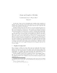 Chains and Lengths of Modules