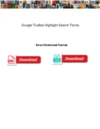Google Toolbar Highlight Search Terms