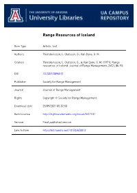 Range Resources of Iceland