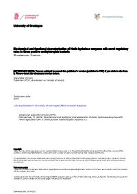 University of Groningen Biochemical and Functional Characterization Of
