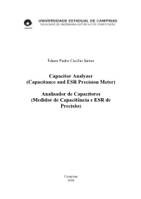 Capacitor Analyzer (Capacitance and ESR Precision Meter) Analisador