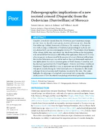 From the Ordovician (Darriwillian) of Morocco