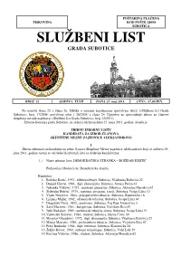 Službeni List Grada Subotice