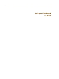 Springer Handbook of Glass