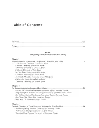 Table of Contents