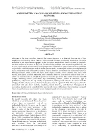 A Bibliometric Analysis on Job Stress Using Visualizing Network