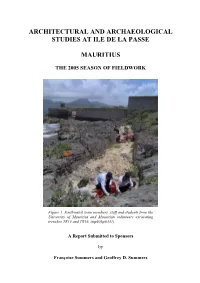 Architectural and Archaeological Studies at Ile De La Passe