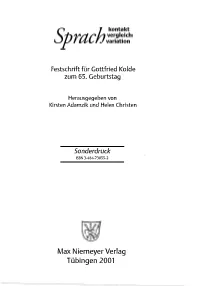 H Kontakt \H 11' /F R Ve Gl Ich 1' UL-, Vanatlon Festschrift Fi.Ir Gottfried