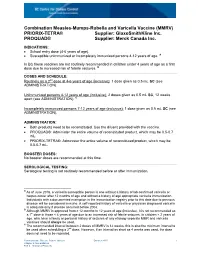 MMRV Vaccine