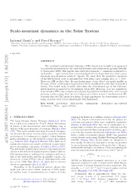 Scale-Invariant Dynamics in the Solar System 3