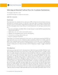 Selecting an Internal Carbon Price for Academic Institutions