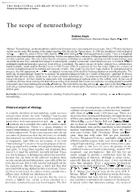 The Scope of Neuroethology