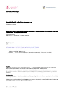 University of Groningen Mutual Intelligibility in the Slavic Language