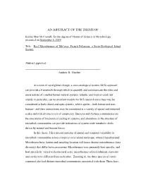 An Abstract of the Thesis Of