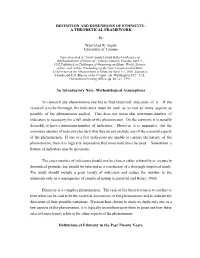 DEFINITION and DIMENSIONS of ETHNICITY: a THEORETICAL FRAMEWORK by Wsevolod W