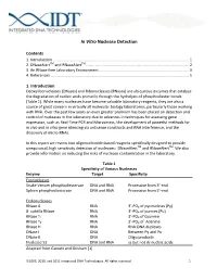 In Vitro Nuclease Detection