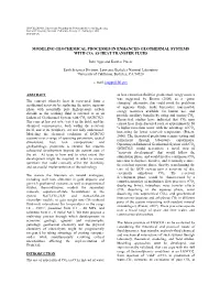 Modeling Geochemical Processes in Enhanced Geothermal Systems with Co2 As Heat Transfer Fluid